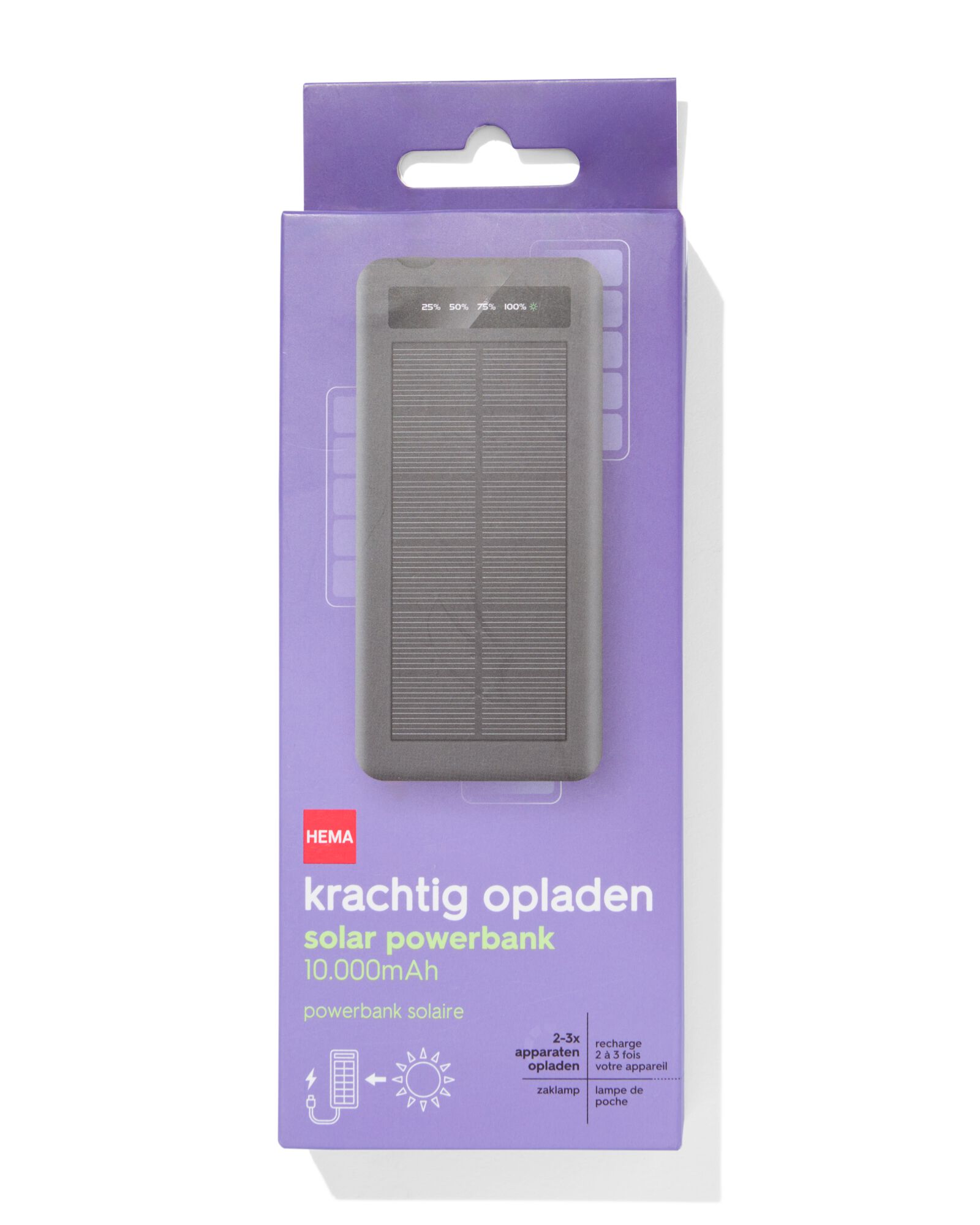 Solarbetriebene Powerbank, 10.000 mAh - 39510005 - HEMA