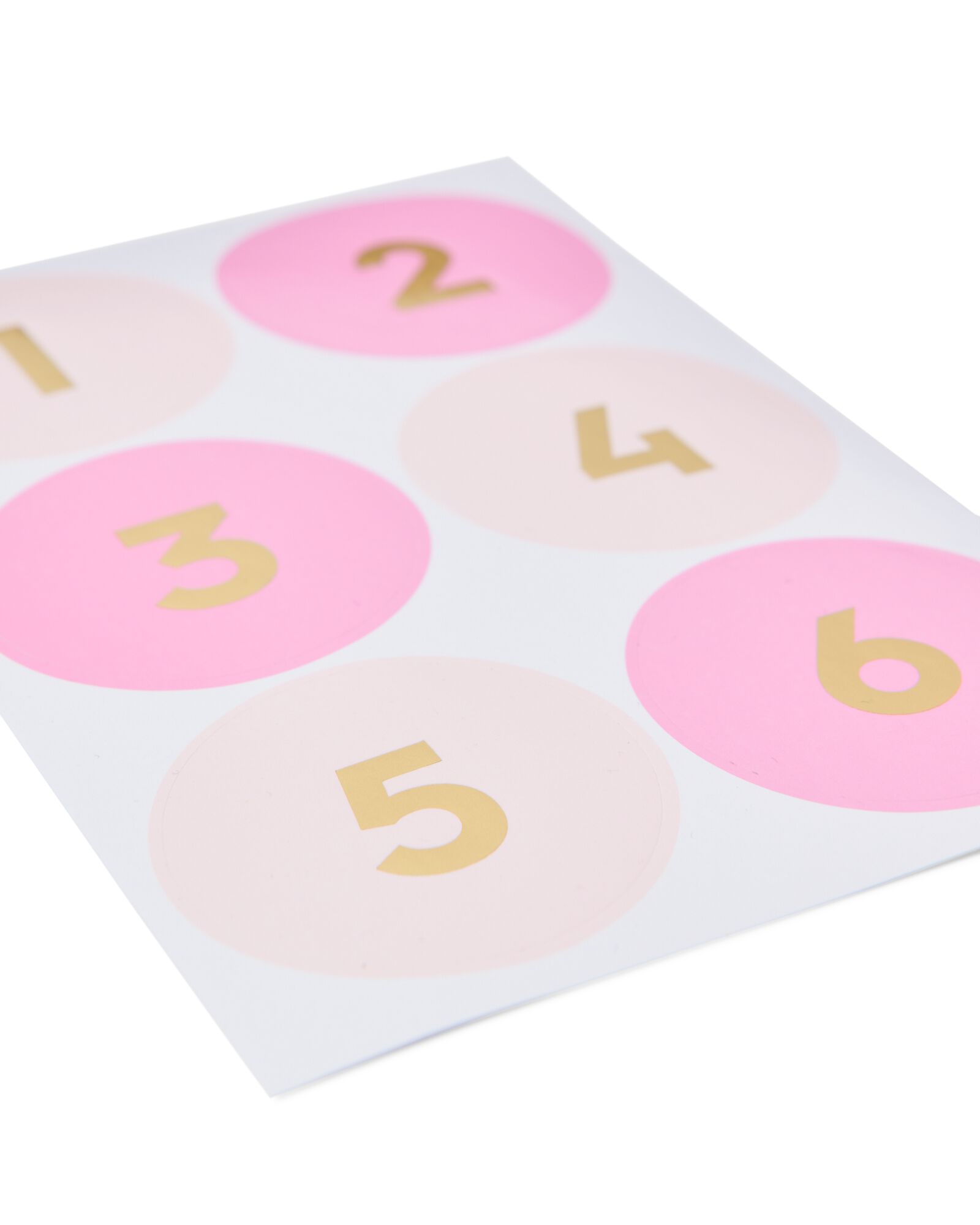 autocollants chiffres roses - 5 pi&egrave;ces - 14700638 - HEMA
