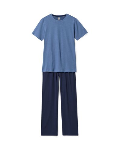 herenpyjama  blauw blauw - 23686630BLUE - HEMA