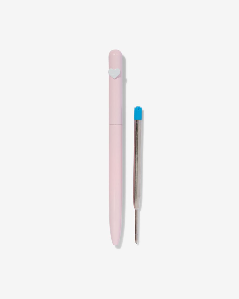 stylo avec recharge à encre bleue coeur - 14490030 - HEMA