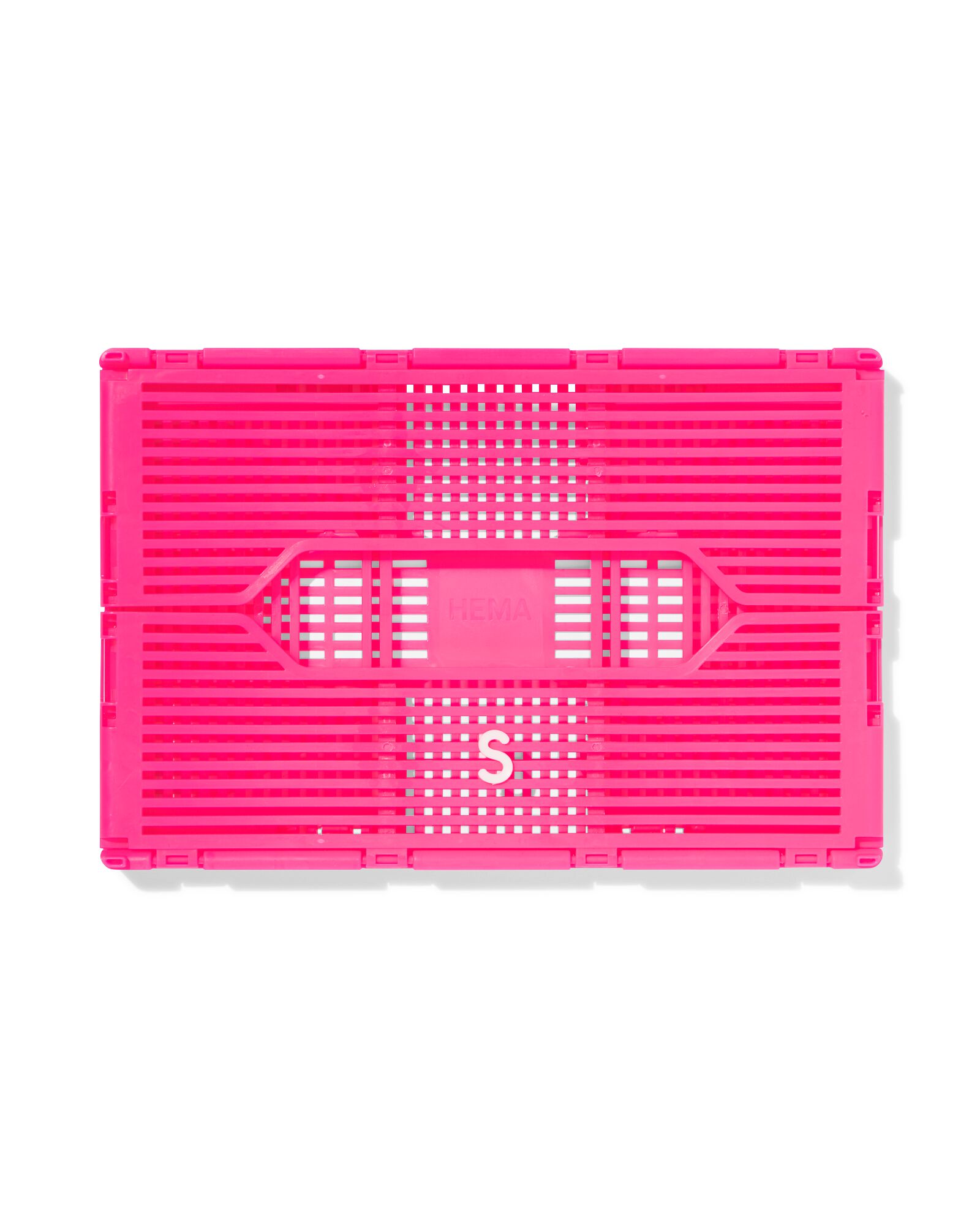 Buchstabentafel-Klappkiste, recycelt, S, pink knallrosa S  20 x 30 x 11,5 - 39800023 - HEMA