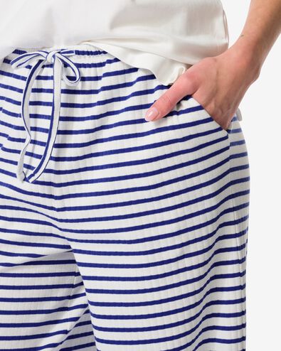 pantalon Noel larges rayures femme bleu cobalt - 36269475COBALTBLUE - HEMA