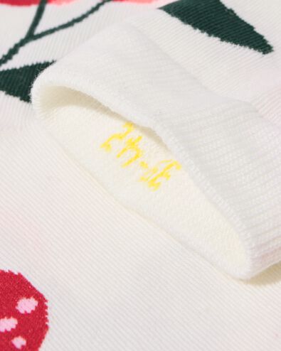 sokken voor volwassenen 'cherry much'  gebroken wit gebroken wit - 4124135OFFWHITE - HEMA