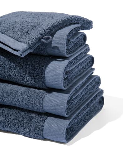 handdoeken - hotel extra zacht  donkerblauw - 2000000079 - HEMA