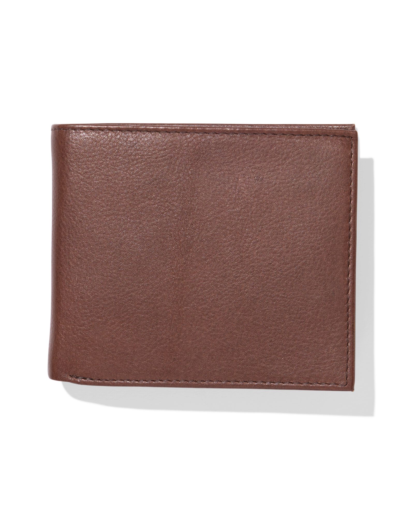 billfold portemonnee laag leer bruin - 18150056 - HEMA