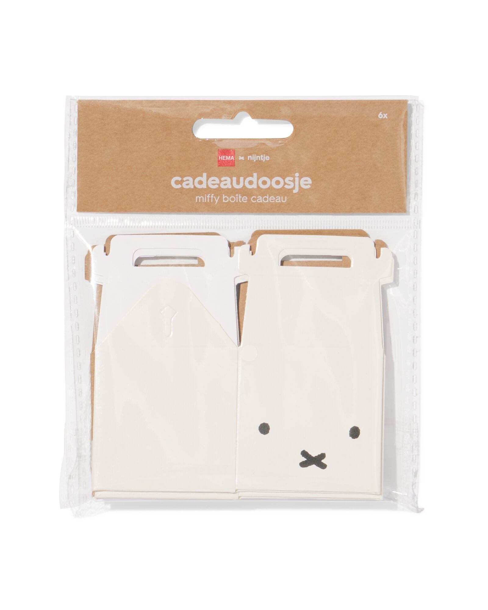 6 bo&icirc;tes cadeau &agrave; assembler en carton 5x5x5 feuilles - 14750023 - HEMA