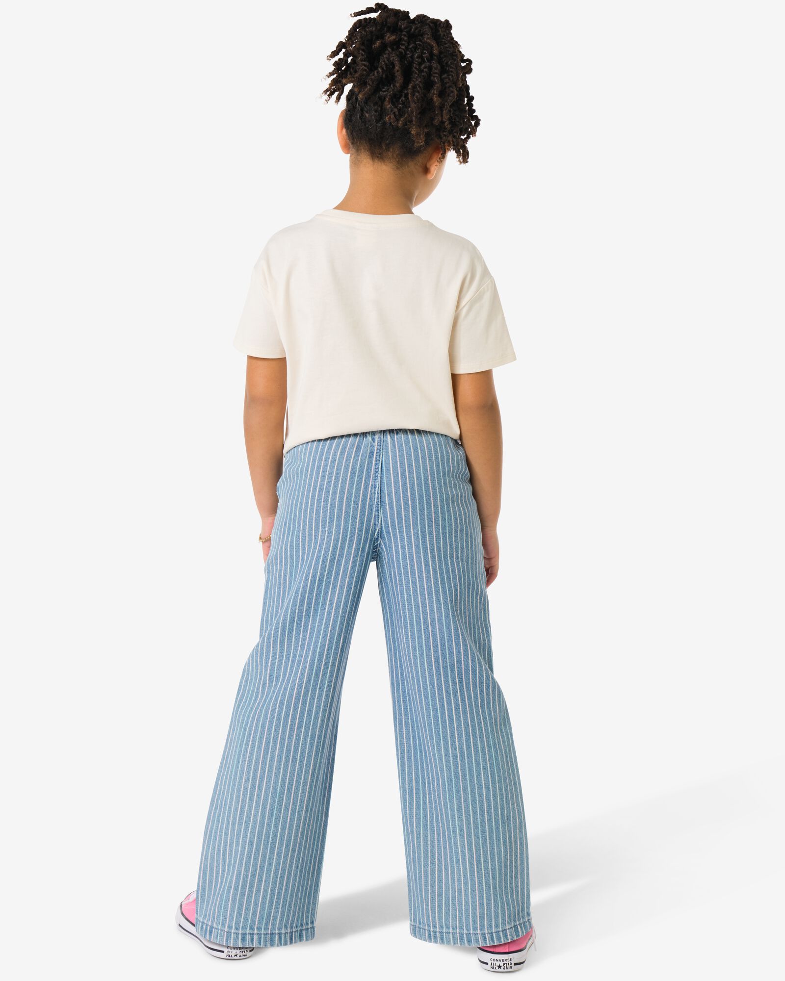 Kinderhose, weit geschnitten, gestreift hellblau hellblau - 30850306LIGHTBLUE - HEMA