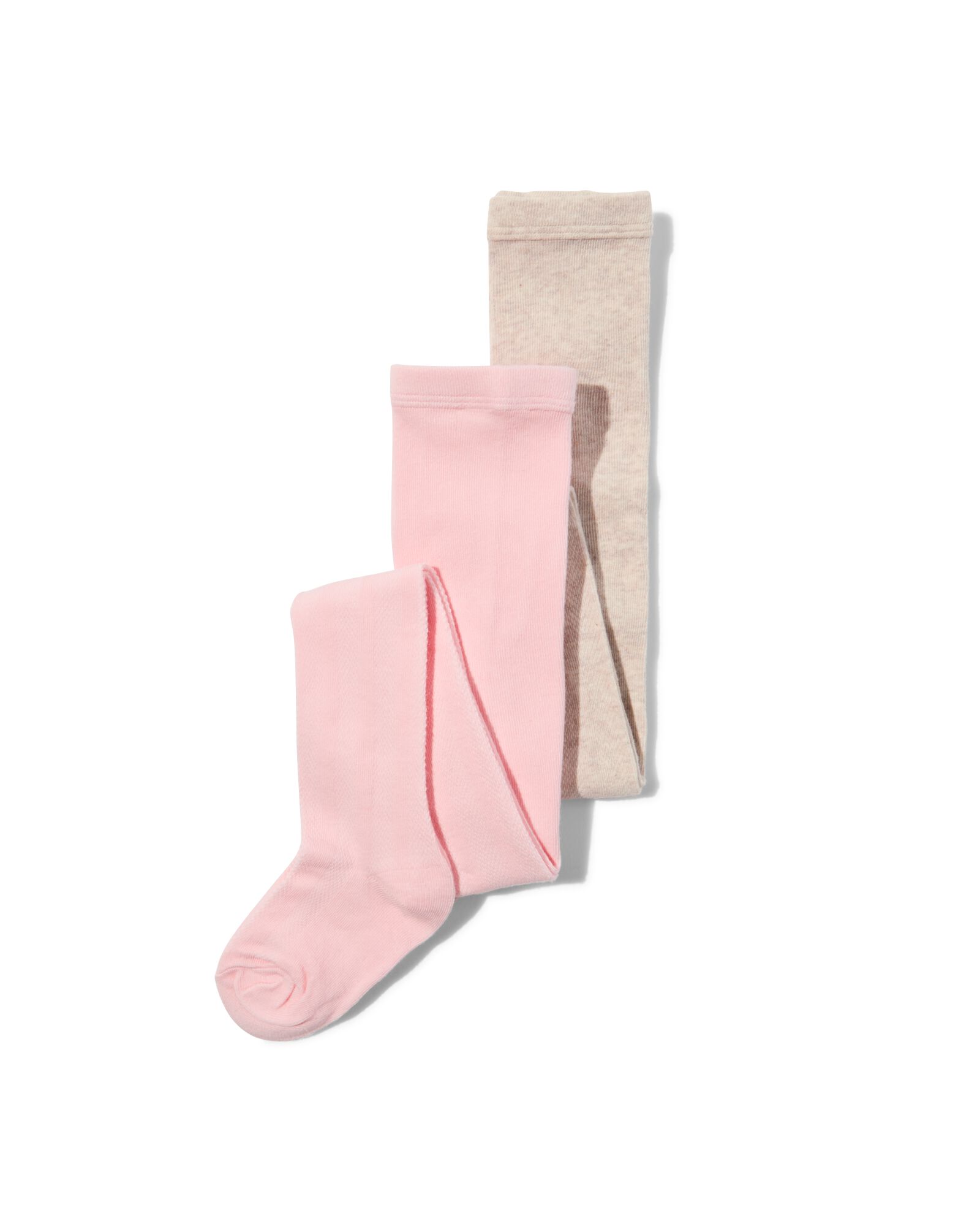 2 paires de collants &eacute;pais enfant avec coton rose - 1000030099 - HEMA