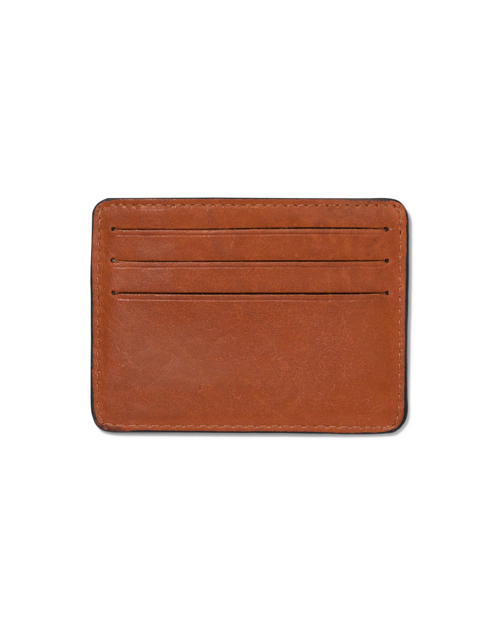 porte-cartes cuir marron RFID 7.5x10 - 18110040 - HEMA