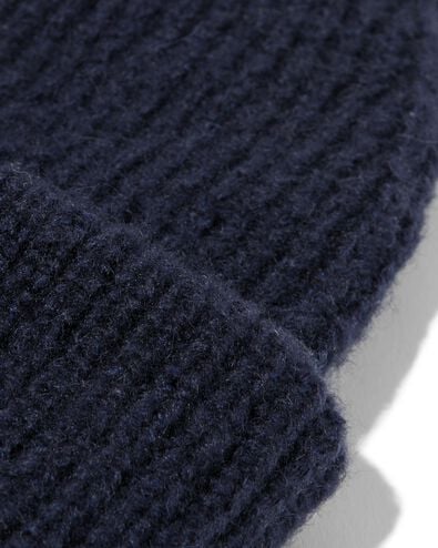 heren beanie donkerblauw - 16500004 - HEMA