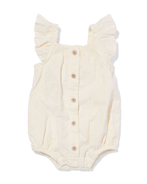 Babystrampler Blumenstickerei ecru ecru - 33452220ECRU - HEMA