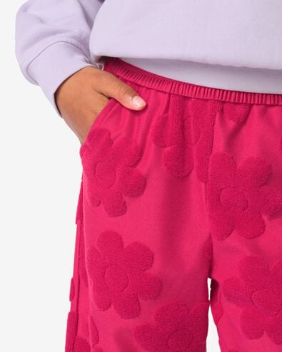 Kinderleggings weit, aus Frottee mit Blumen rosa rosa - 30843537PINK - HEMA