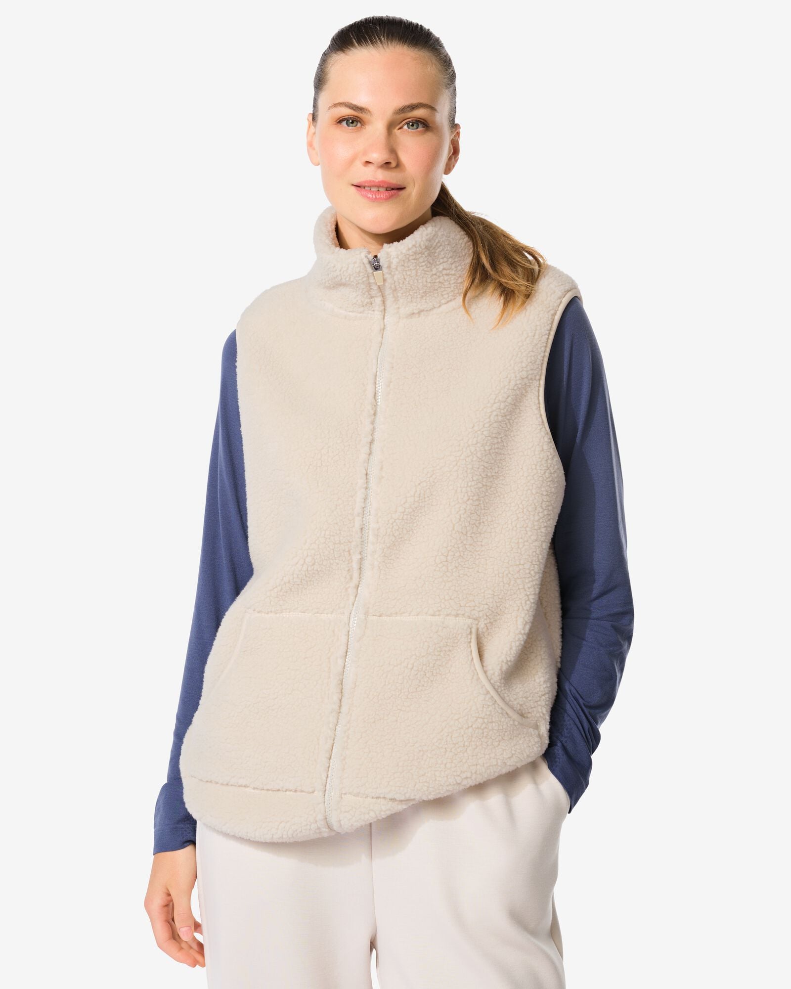 gilet sherpa pour dames cr&egrave;me cr&egrave;me - 36020286CREAM - HEMA