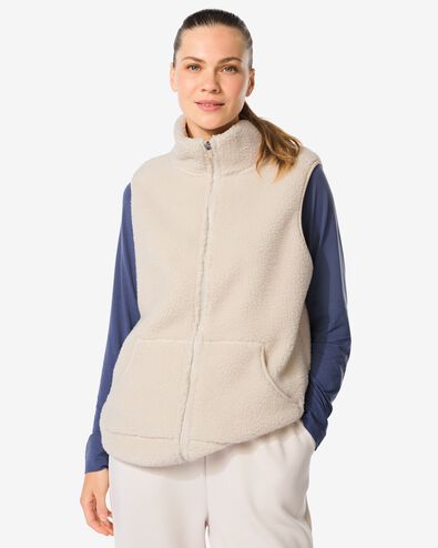 gilet sherpa pour dames cr&egrave;me cr&egrave;me - 36020286CREAM - HEMA