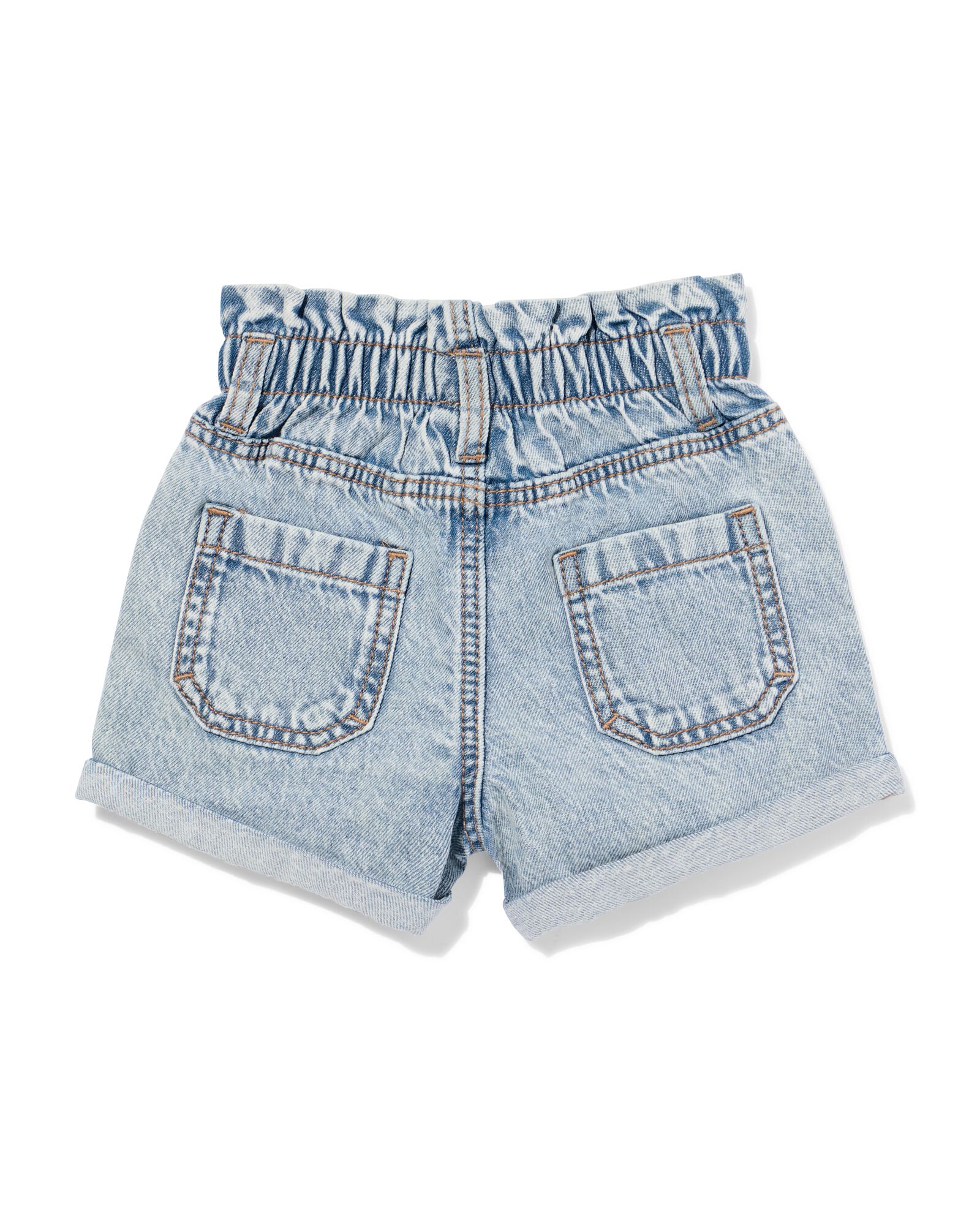 baby paperbag short denim denim denim - 33049850DENIM - HEMA
