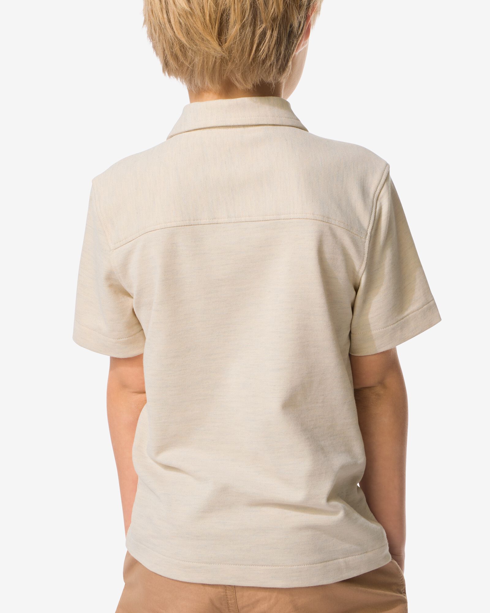 kinderoverhemd piqu&eacute; zand zand - 30717604SAND - HEMA