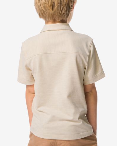 kinderoverhemd piqu&eacute; zand zand - 30717604SAND - HEMA