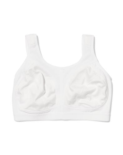 Nicht vorgeformter Sport-BH mit starkem Halt ohne B&uuml;gel wei&szlig; wei&szlig; - 21701202WHITE - HEMA
