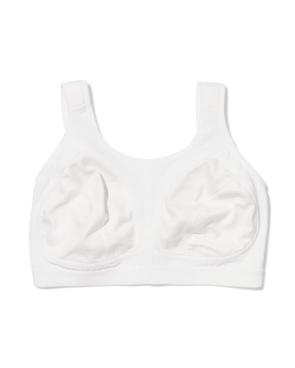 soutien-gorge de sport non pr&eacute;form&eacute; maintien robuste sans armatures blanc blanc - 21701202WHITE - HEMA