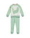 pyjama enfant polaire/coton paresseux vert clair vert clair - 1000028985 - HEMA