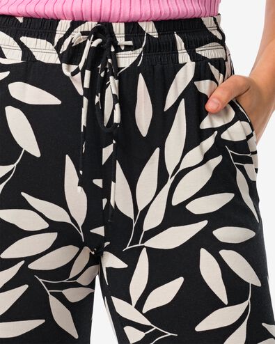 pantalon femme Mila noir/blanc noir/blanc - 36267350BLACKWHITE - HEMA