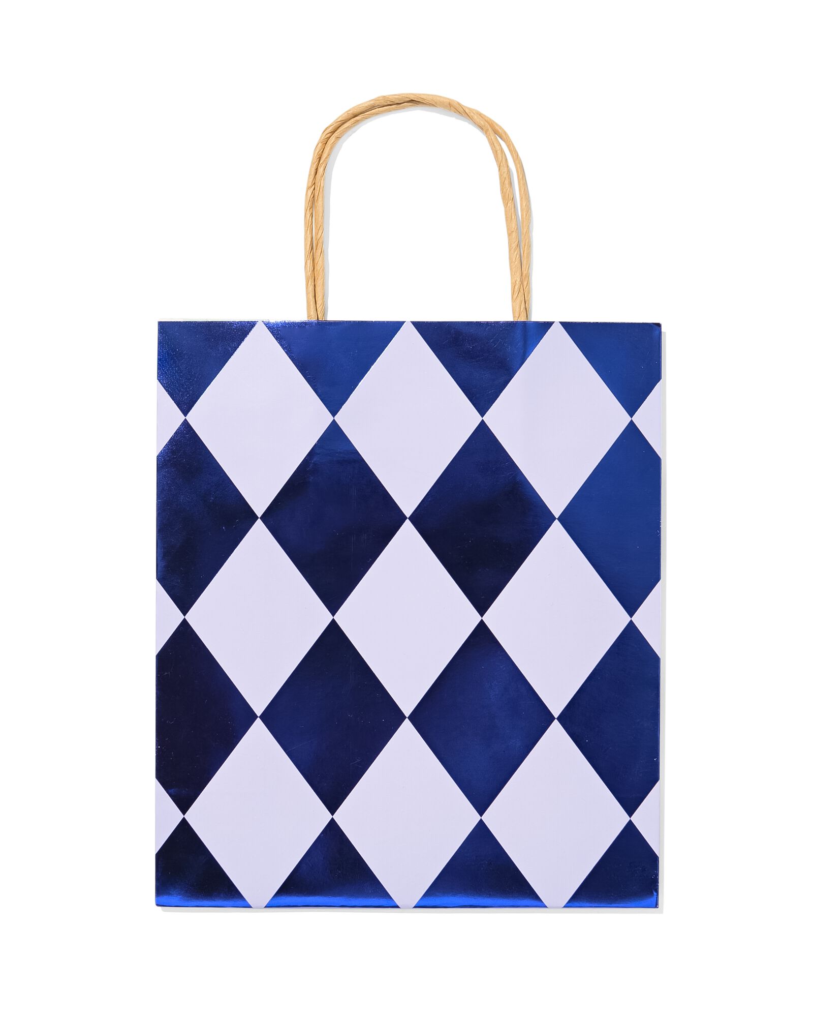 sac cadeau 18x29cm carreaux bleu - 14700532 - HEMA