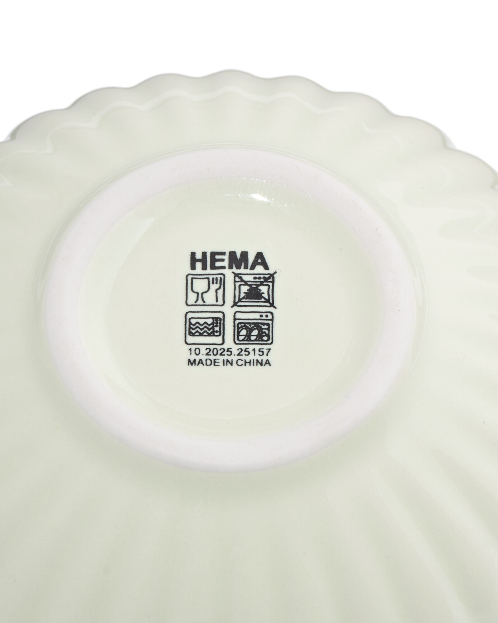 schaaltje &Oslash;9cm Trend aardewerk groen bloem - 9650341 - HEMA