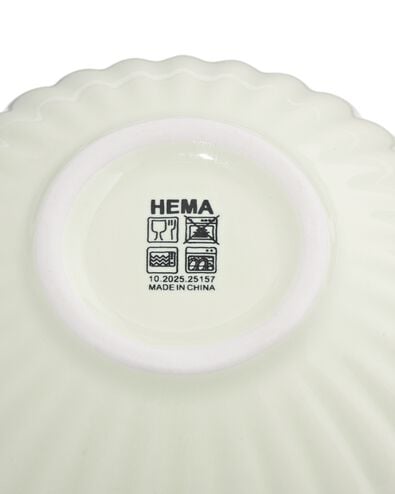 schaaltje &Oslash;9cm Trend aardewerk groen bloem - 9650341 - HEMA