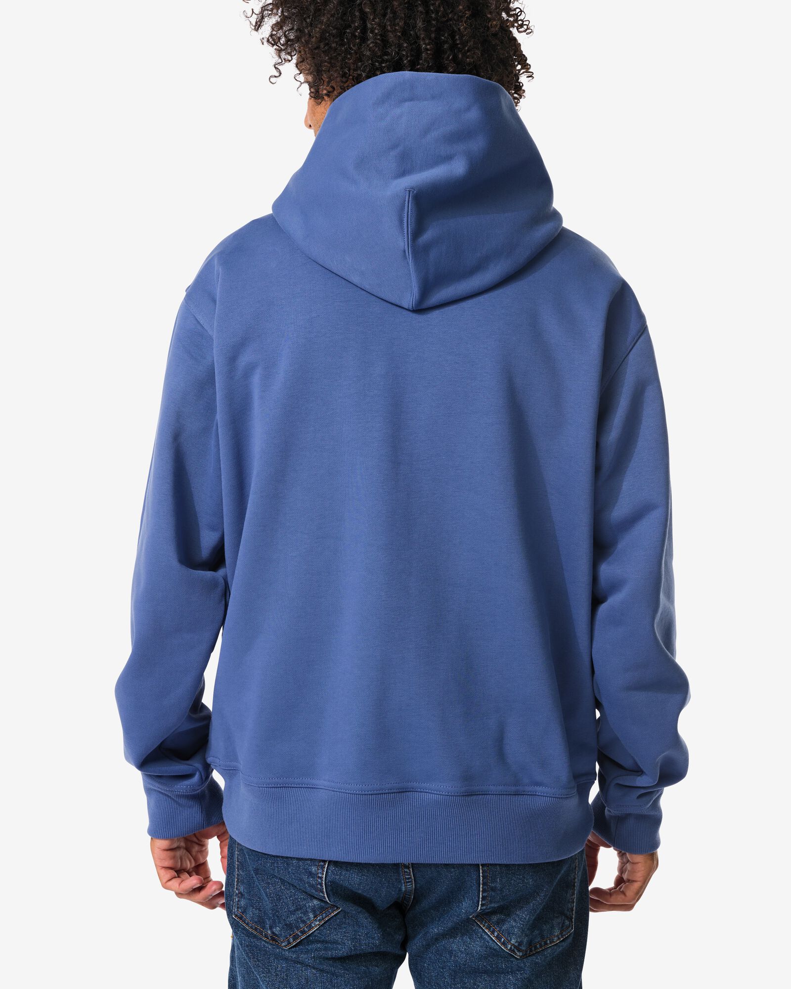 sweat à capuche homme Maarten surdimensionné bleu moyen bleu moyen - 2101530MIDBLUE - HEMA