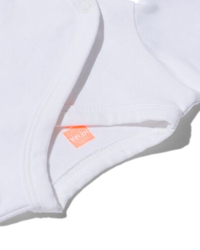 body crois&eacute; en coton biologique stretch - 2 pi&egrave;ces blanc blanc - 1000005358 - HEMA