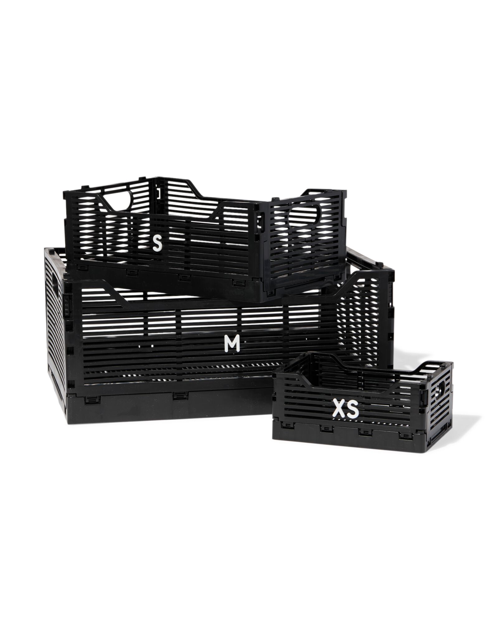 caisse pliable &agrave; lettres recycl&eacute;e S noir noir S  20 x 30 x 11,5 - 39811074 - HEMA