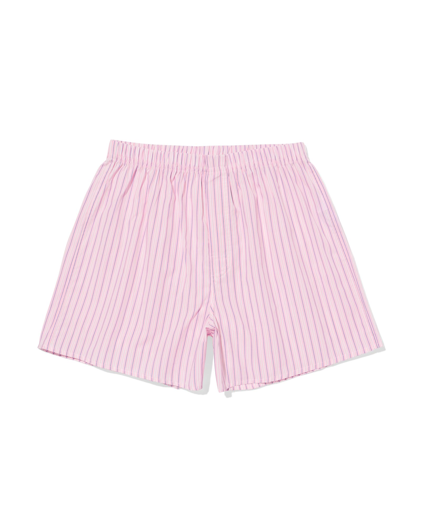 Lockere Herren-Boxershorts Streifen rosa rosa - 19190160PINK - HEMA