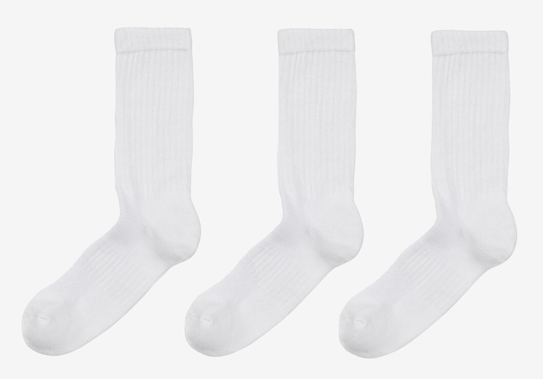 3 paires de chaussettes de sport homme blanc - 1000010433 - HEMA