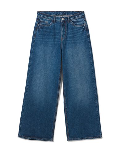 Damen-Jeans, weites Bein mittelblau 46 - 36289741 - HEMA