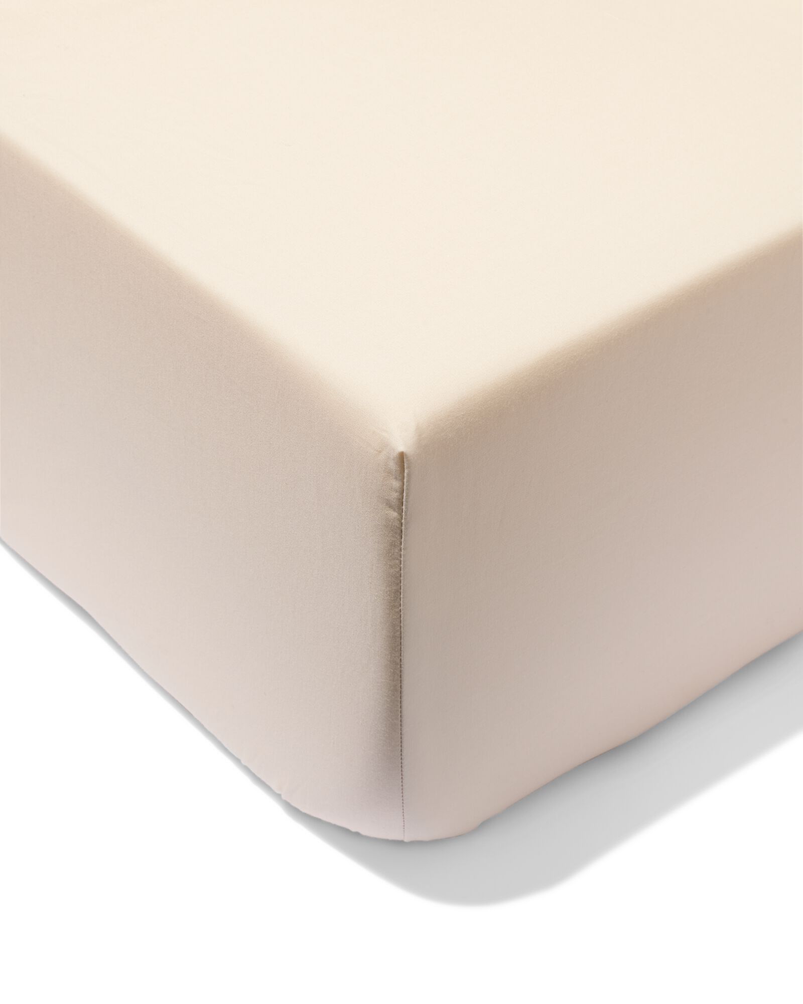 hoeslaken 90x200cm hotel katoen percal beige - 5190230 - HEMA
