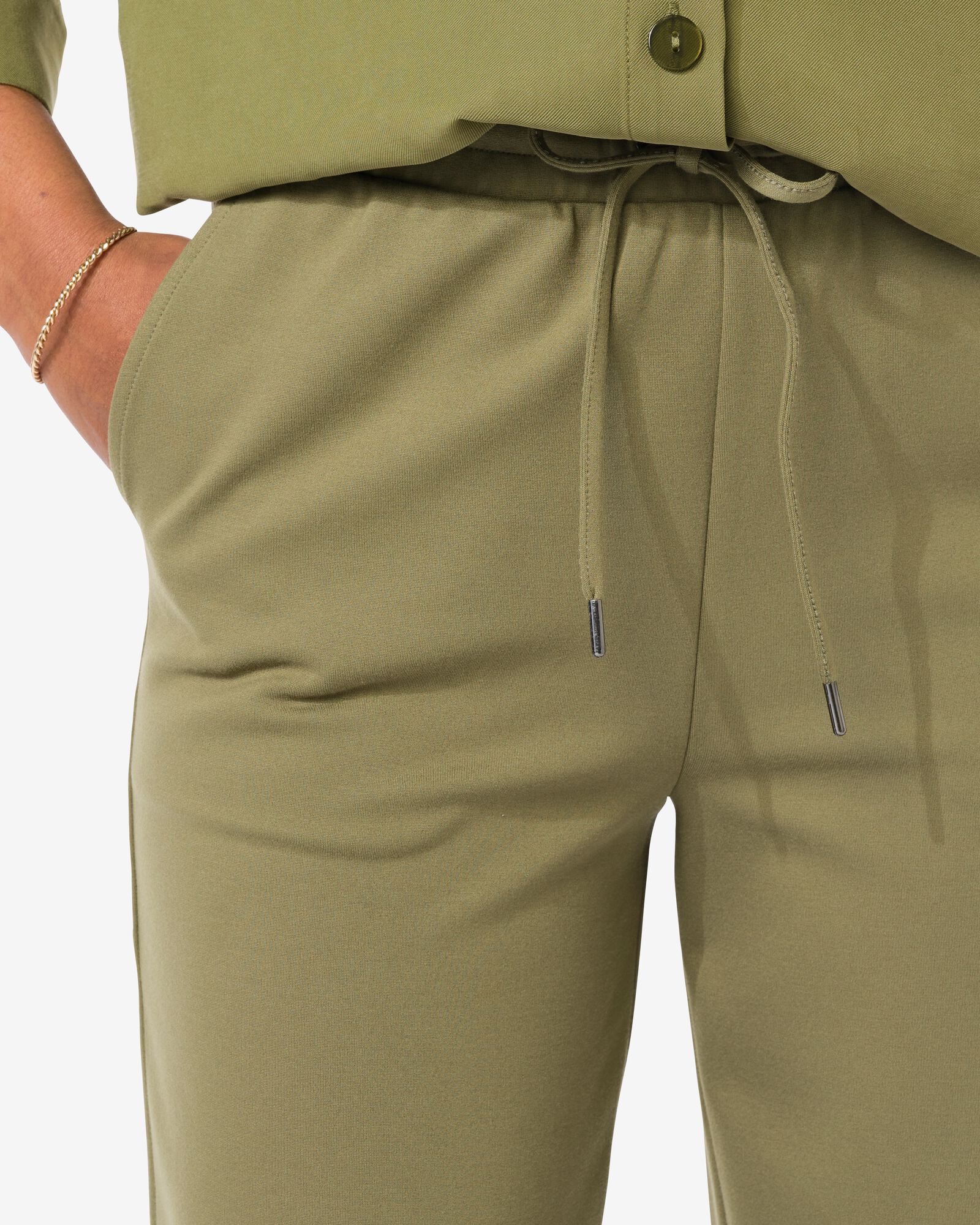 pantalon femme Wendy jambes larges olive olive - 36206280OLIVE - HEMA