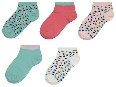 5 paires de chaussettes enfant léopard/fleurs multi - 1000022719 - HEMA