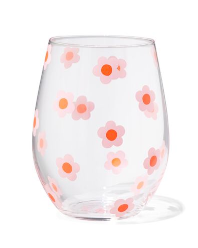 verre 550 ml fleur rose - 61130111 - HEMA