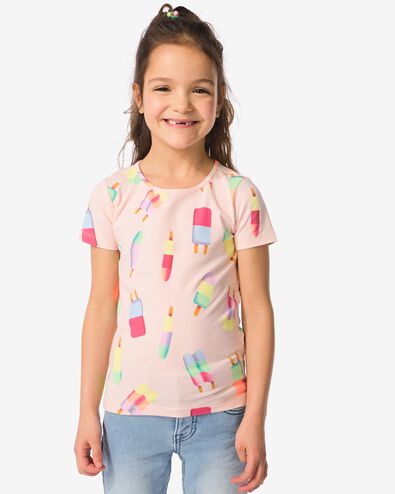 Kinder-T-Shirt rosa 134/140 - 30864048 - HEMA