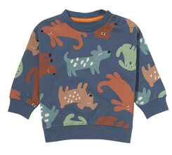 Baby-Sweatshirt mit Hunden blau blau - 1000028642 - HEMA