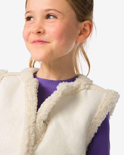 kindergilet lammy gebroken wit - 30842504OFFWHITE - HEMA