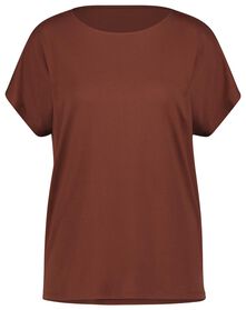 t-shirt femme Amelie avec bambou marron marron - 1000027676 - HEMA