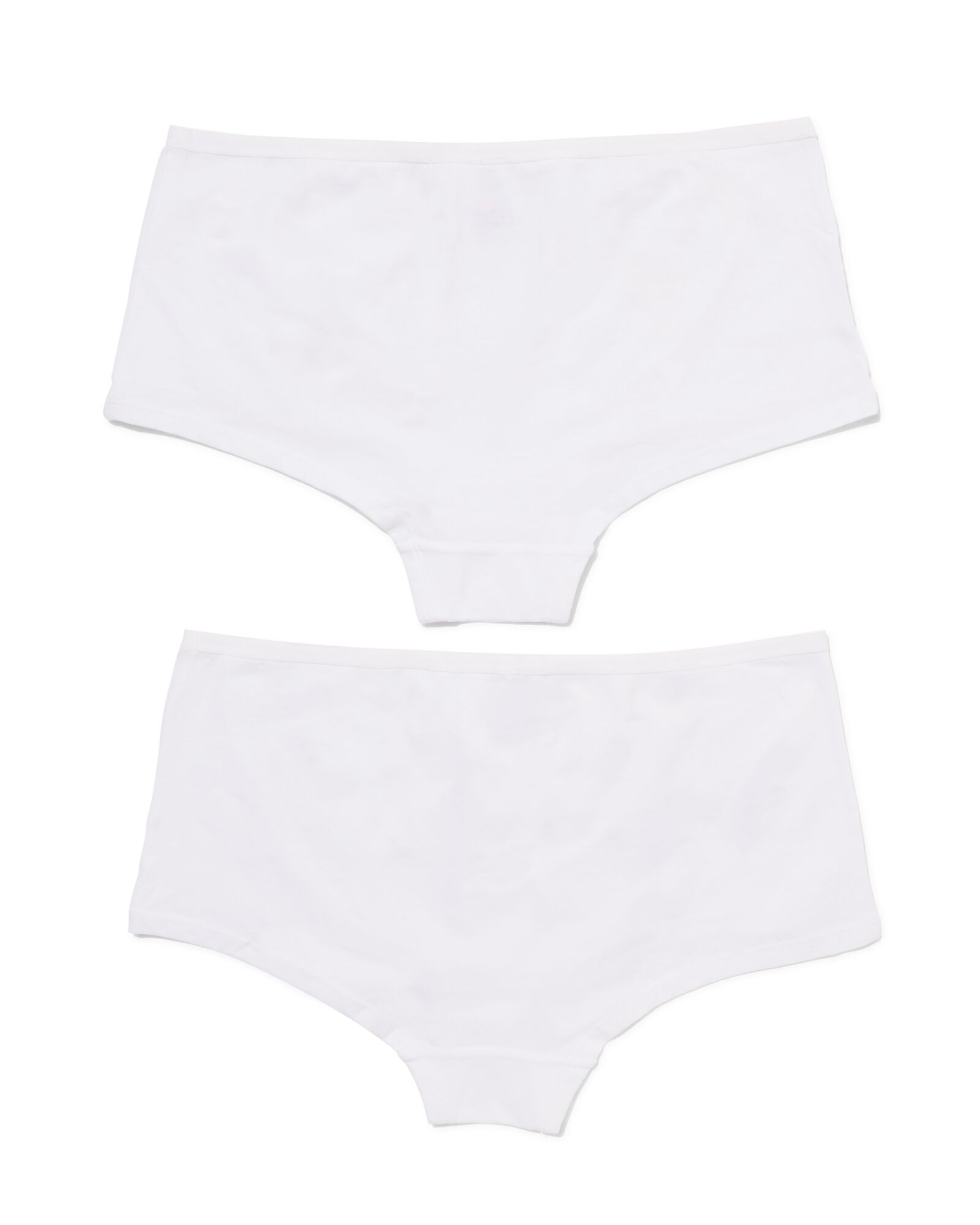 2 shorties femme coton stretch blanc M - 19690917 - HEMA
