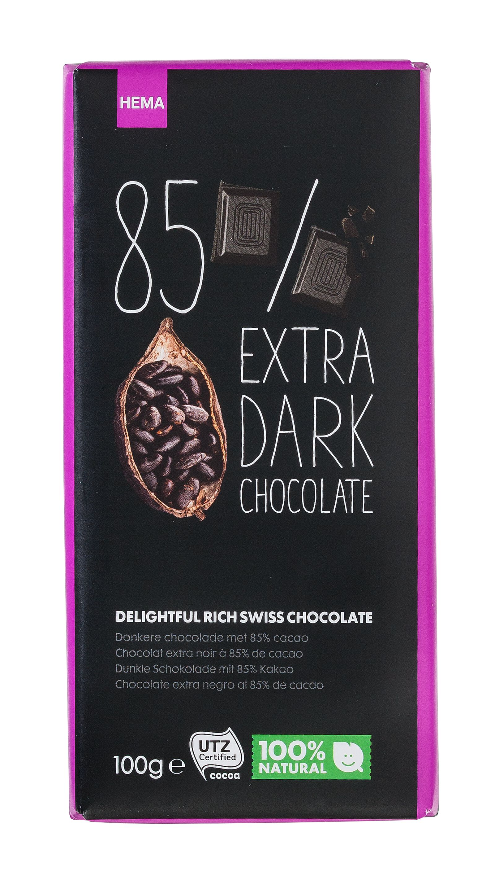 chocolat extra noir 85 % - 10370034 - HEMA