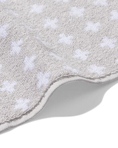 serviette - qualité épaisse - 50x100 - gris clair à croix blanches gris clair serviette 50 x 100 - 5220042 - HEMA