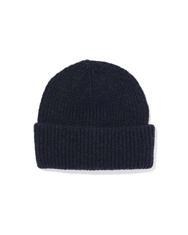kinder beanie blauw blauw blauw - 16700350BLUE - HEMA