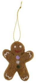 décoration de Noël en laine 9cm bonhomme en pain d'épices - 25130274 - HEMA