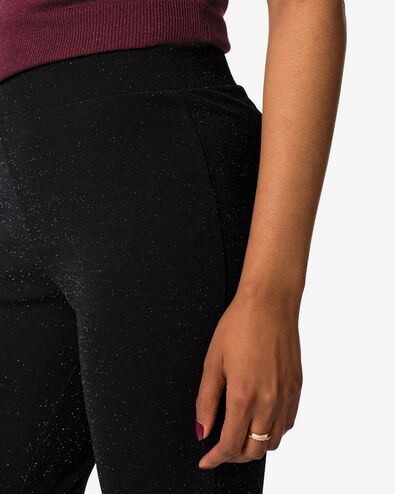 pantalon femme patte d&eacute;l&eacute;phant paillettes noir noir - 1000021698 - HEMA