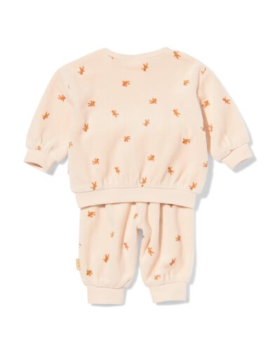 newborn kledingset velours beren ecru - 33427220ECRU - HEMA