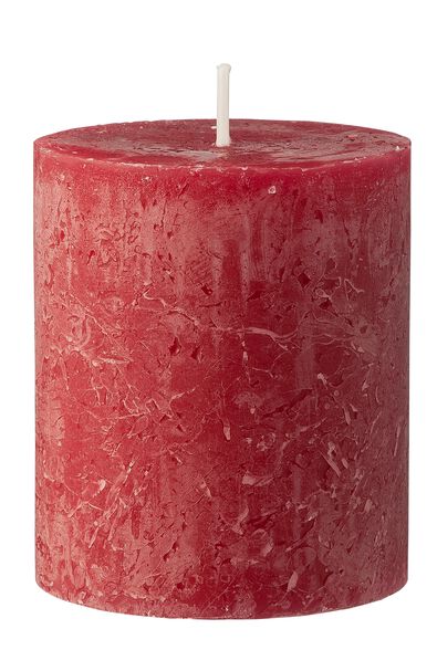 bougie rustique 7 x 8 rouge fonc&eacute; 7 x 8 - 13503259 - HEMA